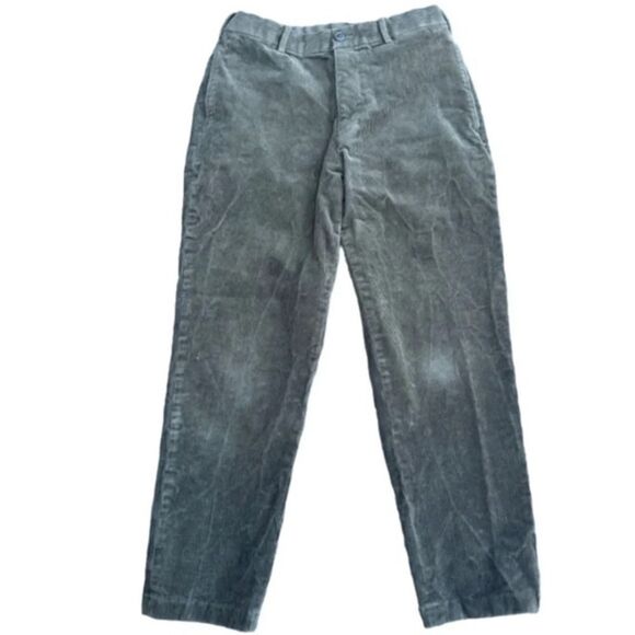 Uniqlo green corduroy straight leg pants size 2 academia casual hipster VSCO - Picture 1 of 4